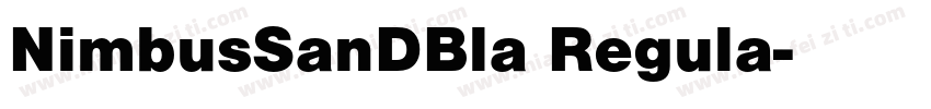 NimbusSanDBla Regula字体转换